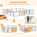 PawHut 16 Panels Heavy Duty Puppy Playpen, for Small Dogs, Indoor and Outdoor Use - Grey