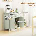 HOMCOM Farmhouse Style Sideboard - Light Green