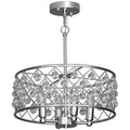 51 Crystallite Four-Bulb Chandelier - Silver-Tone