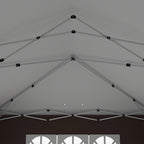 Outsunny 3 x 6 m Pop Up Gazebo with Sides and Windows, Height Adjustable Wedding Camping Party Tent Canopy Marquee with Storage Bag for Garden, Event, Brown