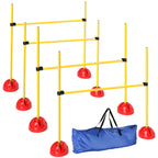 PawHut 4-piece Dog Agility Equipment with 4 Hurdles, Bag for Jump, Training, Yellow