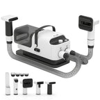 PawHut 5 in 1 Dog Grooming Vacuum & Dryer w/ Clipper, 1.8L Canister, 4 Modes Blow Temperature