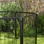 PawHut Steel 8 Panel Dog pen Pet Puppy PlayPen Grey