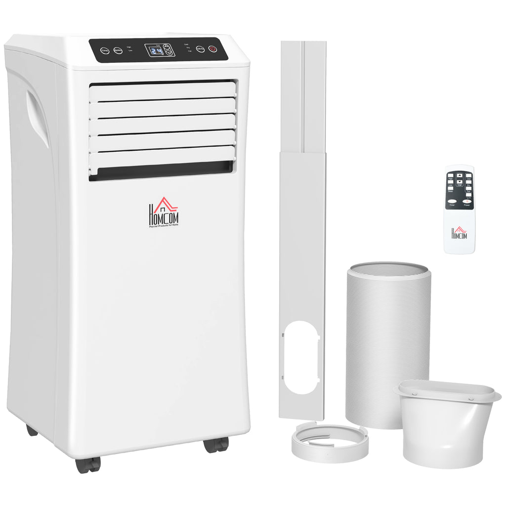 9000 BTU Air Conditioning Unit, 3-in-1 Portable Air Conditioner, Dehumidifier, Cooling Fan with Remote Control, Digital Display, 2 Speeds, 24H Timer, Window Venting Kit, 28m²