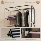 Fabric Wardrobe w/ Shelves Hanging Rail Foldable Wardrobe Pink