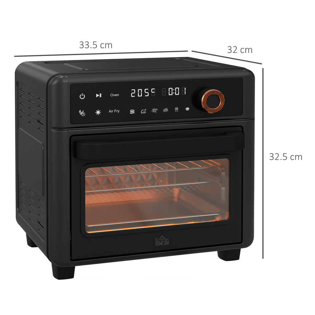 Air Fryer Oven, 13L Mini Oven, Multifunction Countertop Convection Oven w/ 12 Presets, Adjustable Temp and Time, 1500W