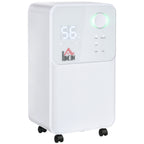 12L/Day Dehumidifier for Home, Laundry Room, Bedroom, Basement, Electric Moisture Air De-Humidifier with 4 Modes, Continuous Drainage, 24H Timer, Digital Humidity Display