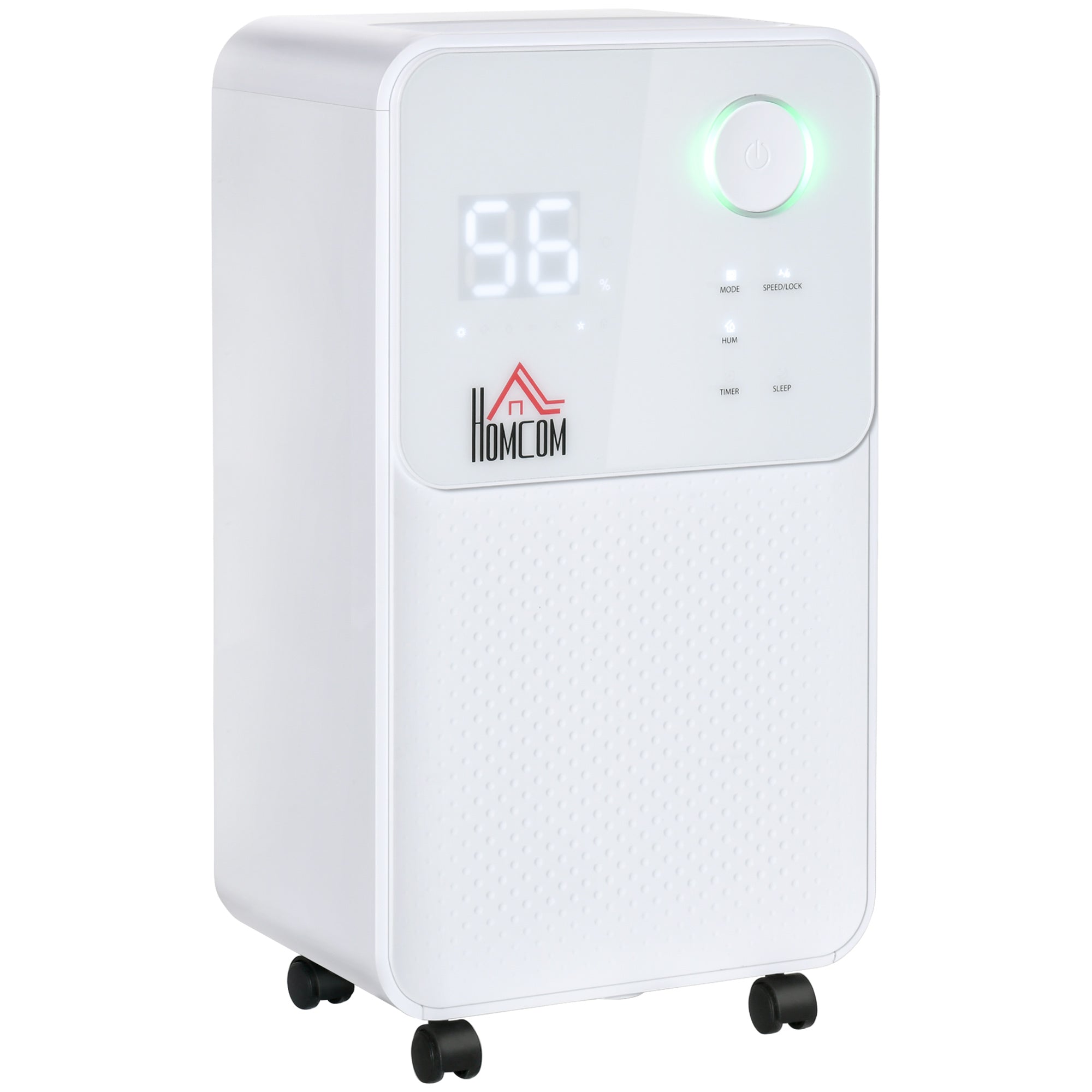 12L/Day Dehumidifier for Home, Laundry Room, Bedroom, Basement, Electric Moisture Air De-Humidifier with 4 Modes, Continuous Drainage, 24H Timer, Digital Humidity Display