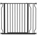 PawHut Wide Dog Safety Gate, with Door Pressure, for Doorways, Hallways, Staircases - Black