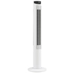 Tower Fan with WiFi Control Standing Floor Fan with Remote Control 116 cm White