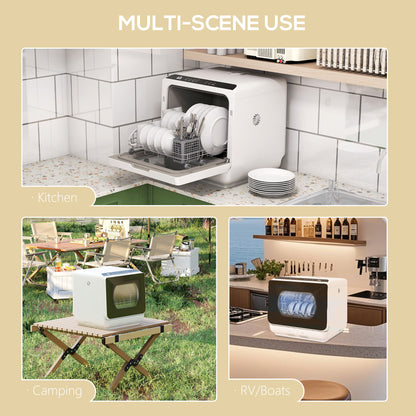 Six-Programme Countertop Dishwasher - White