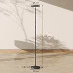 RGB Uplighter Floor Lamp, Tall Dimmable Standing Lamp with Remote & Touch Control, 350° Rotatable Head for Living Room Bedroom, 2700K-6000K Colour Temperatures, Black