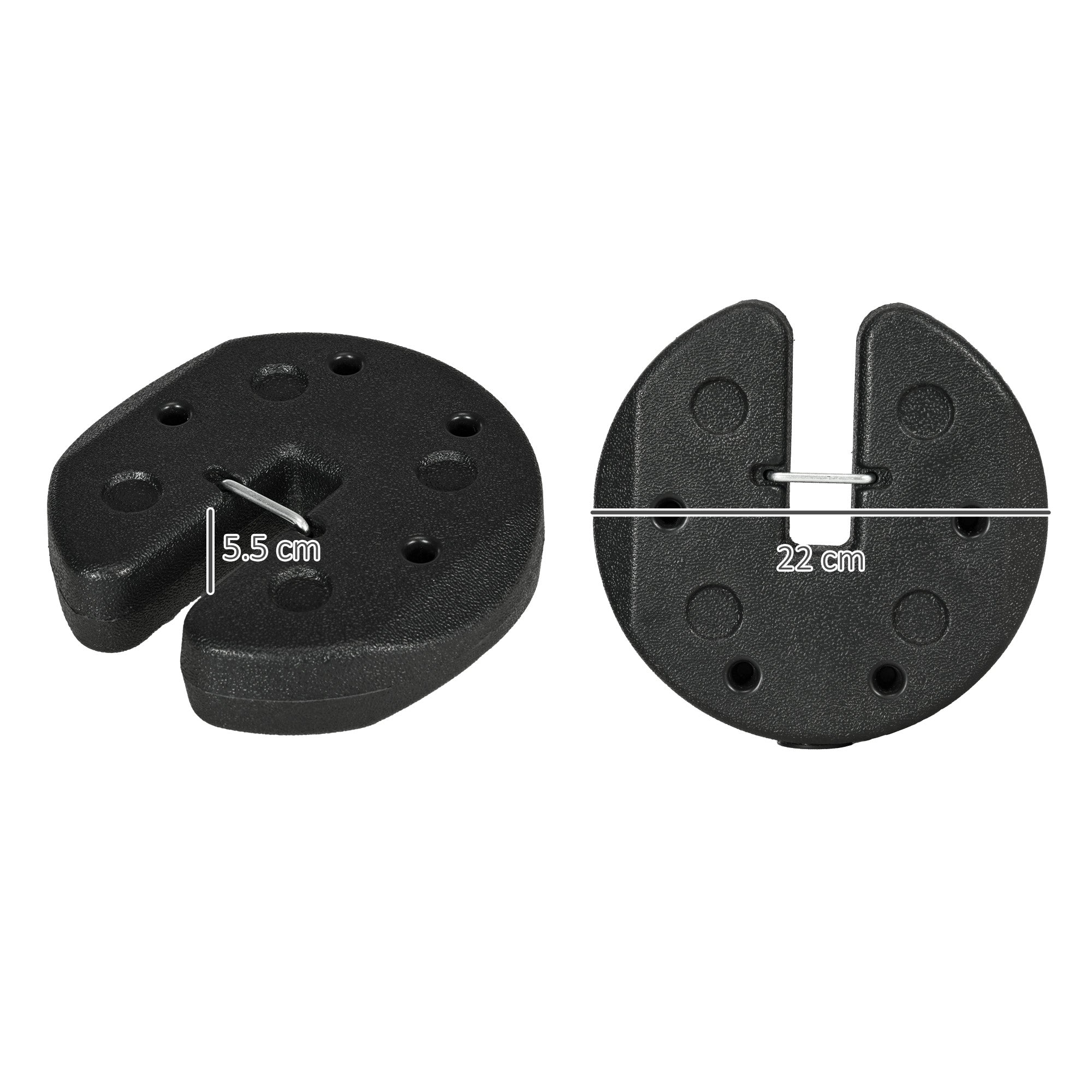 Outsunny Gazebo Weights Set of 8, 24KG Weights for Gazebo Legs with Reinforce Pins and Carry Belt, for Gazebos Shelters Marquees Tents