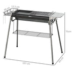 Outsunny Charcoal BBQ Grill - Black