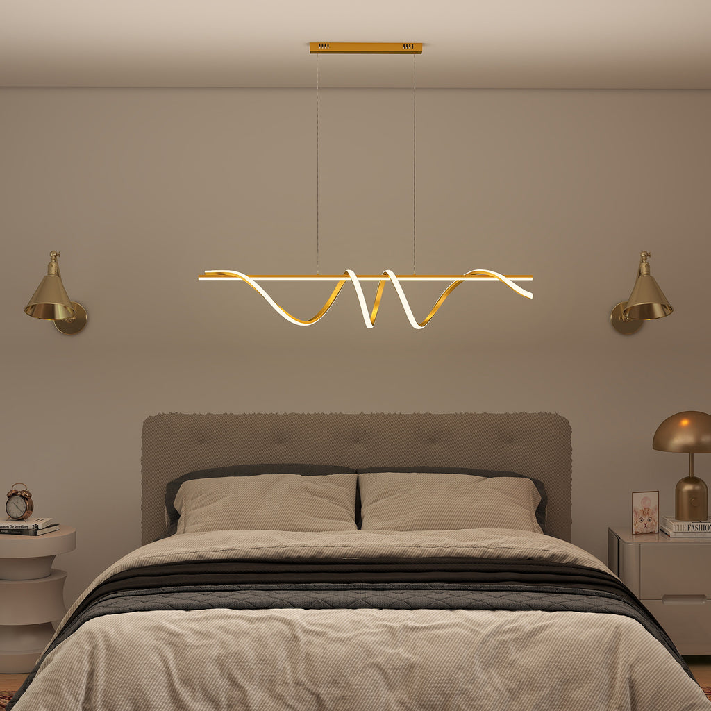 Pendant Light with 3 Colour Temperatures - Gold Tone