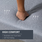 HOMCOM Three-Seater Sofa Bed, with Split Back - Light Grey
