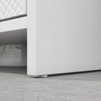 HOMCOM Under Sink Bathroom Cabinet, Freestanding Under Sink Cabinet with 2 Doors and Shelf for Basin without or with Pedestal, White
