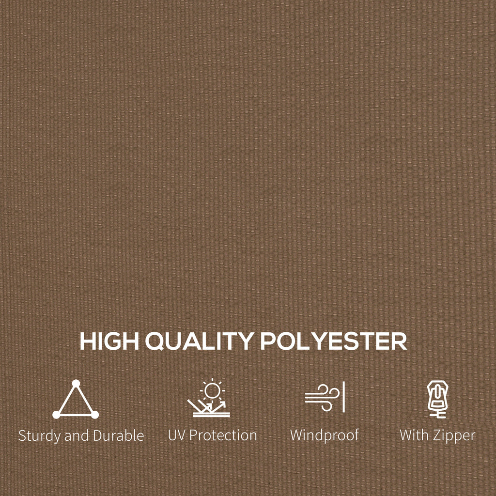 Outsunny 4 Pack Replacement Gazebo Curtains Privacy Panel for Most 3 x 4m Gazebo Canopy Pavillion Outdoor Shelter Sidewalls Accessories Dark Brown
