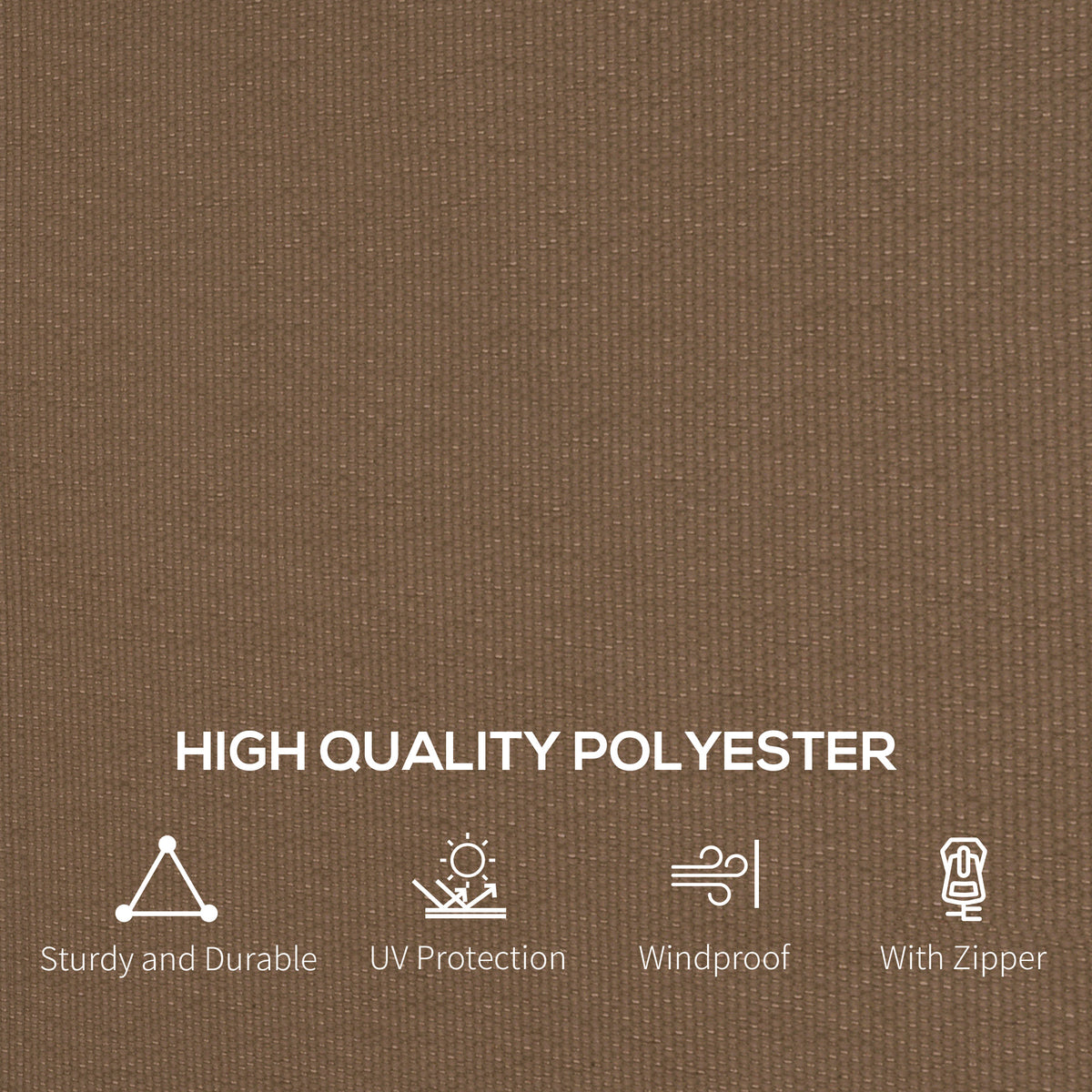 Outsunny 4 Pack Replacement Gazebo Curtains Privacy Panel for Most 3 x 4m Gazebo Canopy Pavillion Outdoor Shelter Sidewalls Accessories Dark Brown