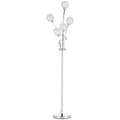 Floor Lamps for Living Room Bedroom with 5 Light, Modern Upright Standing Lamp, 34x25x156cm, Silver