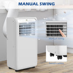 7,000 BTU Mobile Air Conditioner for Room up to 26m², with Dehumidifier, 24H Timer, Wheels, Window Mount Kit