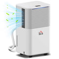 12L/Day Dehumidifier with 2L Water Tank, Laundry Drying, Automatic Humidity Sensor, Electric Portable Dehumidifier with 24H Timer, 3 Modes for Home Damp, Mould and Condensation