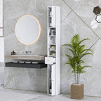 HOMCOM 178 cm Narrow Tall Bathroom Cabinet - White