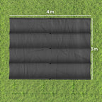 Outsunny Retractable Pergola Canopy Only, 3.92 x 3.5 m, UV30+ Replacement Canopy Cover for 4 x 3 m Pergola, Dark Grey