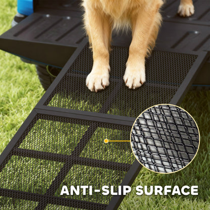 PawHut 191 x 50cm Dog Ramp for Car, Extra Long Pet Stairs with Non-Slip Surface, for Large Dogs, Black