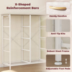 HOMCOM Chest of Eight Fabric Drawers - Natural Wood Finish