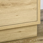 HOMCOM Chest of Four Rattan Weave Panel Drawers - Wood-Effect