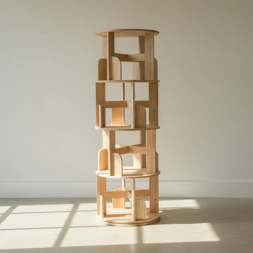 Rotating Modern Bookcase - Wooden 360
