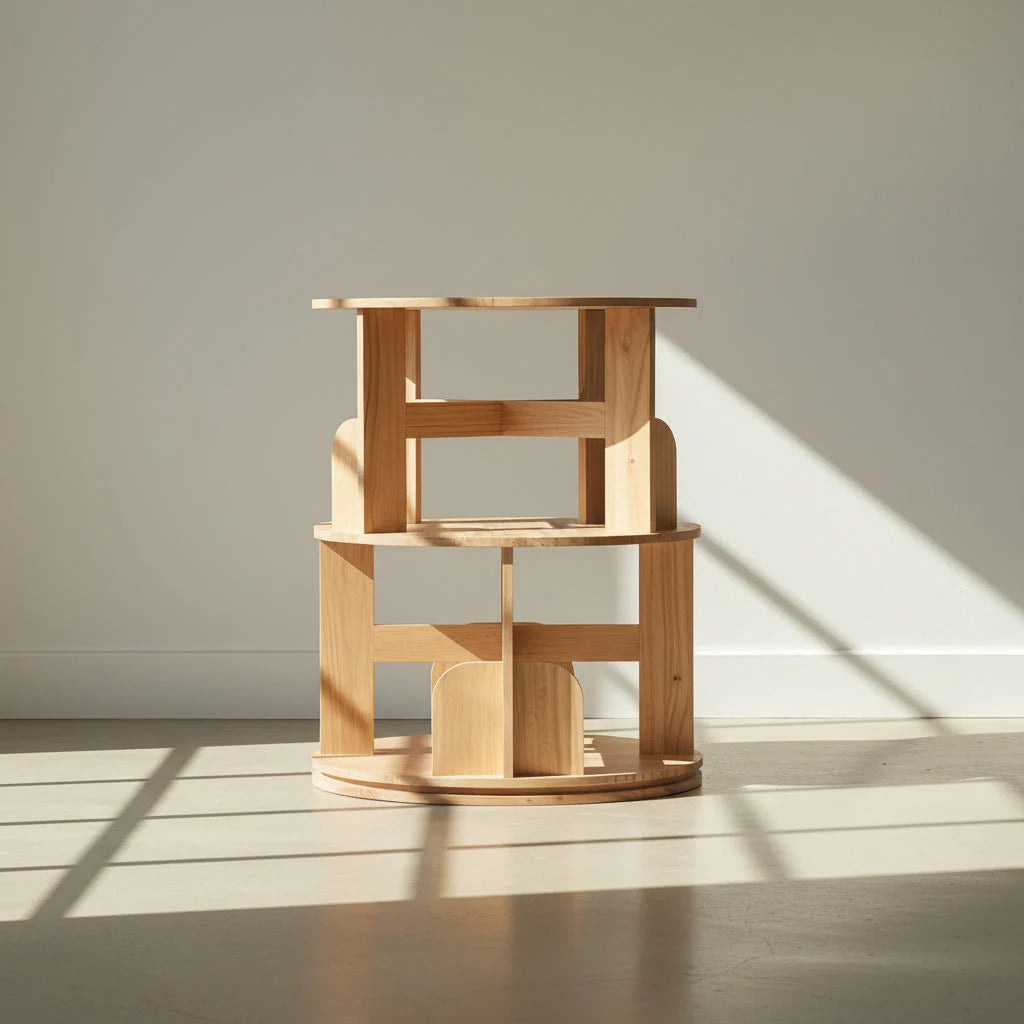 Rotating Modern Bookcase - Wooden 360
