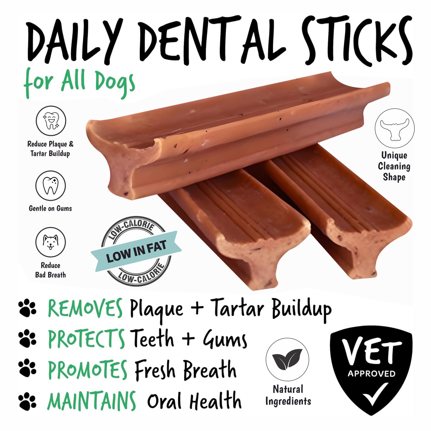 Gently Dently- Salmon Dental Treats for Dogs 175g