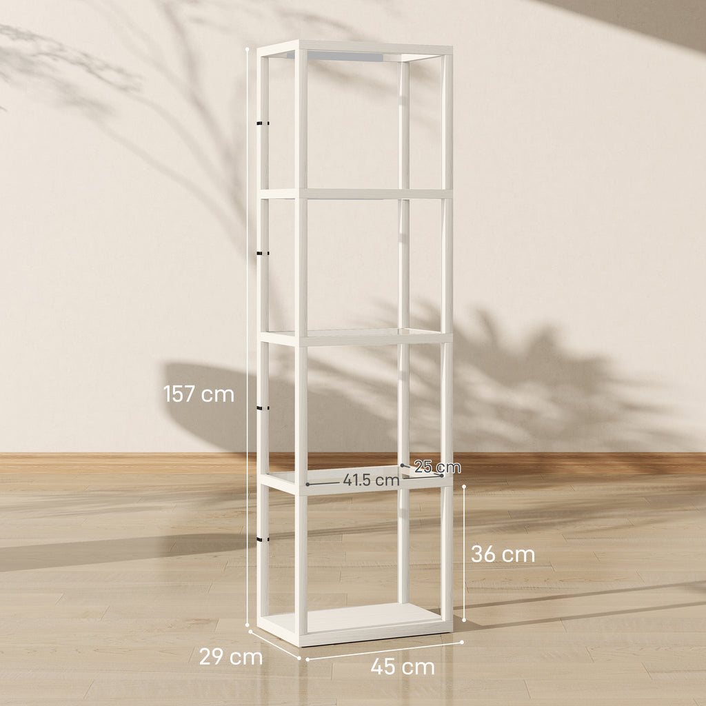 Four-Shelf Floor Lamp - Bleached Oak