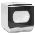 Table Top Dishwasher with Built-in 6L Water Tank, Mini Countertop Dishwasher with 6 Programs, 4 Place Settings, Silver Tone
