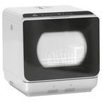 Table Top Dishwasher with Built-in 6L Water Tank, Mini Countertop Dishwasher with 6 Programs, 4 Place Settings, Silver Tone