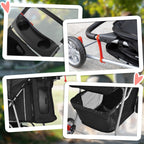 PawHut 3 Wheel Pet Stroller for Small and Miniature Dogs, Black