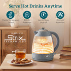 Kettle and Toaster Set, 1.7L 3000W Rapid Kettle with Strix Thermostat, 4 Slice Toaster with 7 Browning Controls, Grey