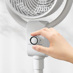 Pedestal Air Circulation Fan with Oscillating, White