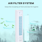Portable Air Cooler, 3L Tank Evaporative Ice Cooling Tower Fan with 3 Modes, 3 Speeds, Remote, Timer, 60° Oscillating, Portable Swamp Cooler for Home Bedroom, White
