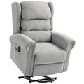 HOMCOM Velvet-Feel 150° Electric Riser Recliner Chair - Grey