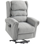 HOMCOM Velvet-Feel 150° Electric Riser Recliner Chair - Grey