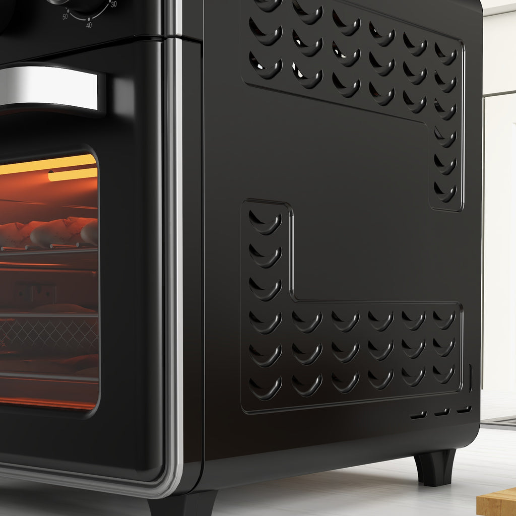 20L 90-230? Mini Convection Oven, with Air Fry Function - Black