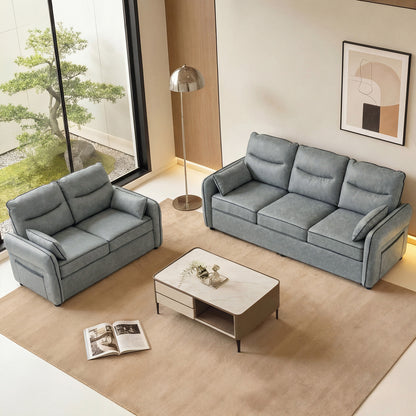 Accent Chair, Faux Leather Armchair - Grey