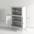 HOMCOM Multi-Storage Modern Bathroom Cabinet - White