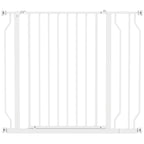 PawHut Wide Dog Safety Gate, with Door Pressure, for Doorways, Hallways, Staircases - White