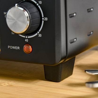 21L Mini Countertop Oven, 100°C-230°C Adjustable Temp - Black