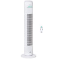 30'' Freestanding Tower Fan, 3 Speed 3 Mode, 10h Timer, 70 Degree Oscillation, LED Light, 5M Remote Controller, White