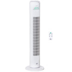 30'' Freestanding Tower Fan, 3 Speed 3 Mode, 10h Timer, 70 Degree Oscillation, LED Light, 5M Remote Controller, White